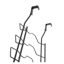 Stojan drát/UH na poklice a prkénka závěsný RADKA 6 pozic černá