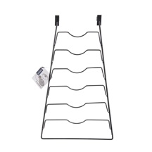 Stojan drát/UH na poklice a prkénka závěsný RADKA 6 pozic černá