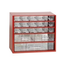 Organizér zásuvkový 06/ 15xS,2xM,1xL - RAL 3002  Červený