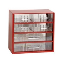 Organizér zásuvkový 06/           4xM,2xL - RAL 3002  Červený