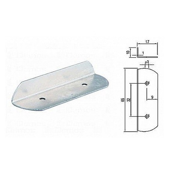 Zarážka oblá 25mm Bzn (plech 4149)