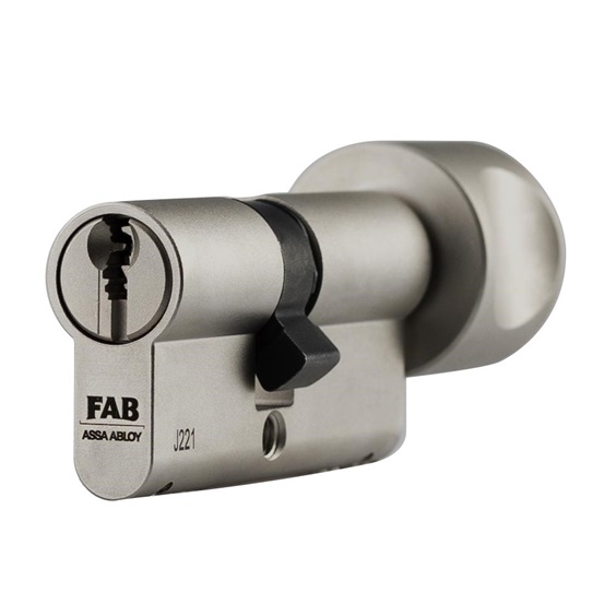 Vložka FAB 4.02/BDKvNs 55+45K 5klíčů  TB4 Nikl matný  knoflík na 45mm  /knoflík kovový 29mm Ni mat