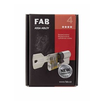 Vložka FAB 4.02/BDKvNs 55+45K 5klíčů  TB4 Nikl matný  knoflík na 45mm  /knoflík kovový 29mm Ni mat