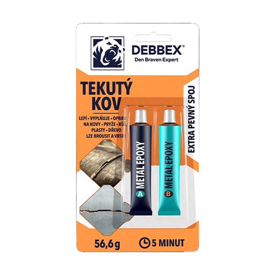 Lepidlo epoxidové tekutý kov 56,6 g světlé černé