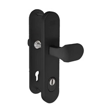 Kování bezpečnostní s překrytím BK325/90 ovál klika+madlo černé