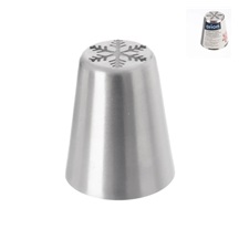 Špička nerez  zdobicí - sněhová vločka 1 ks