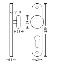 VIOLA 72 L    PZ zlatá    klika+koule       Lak