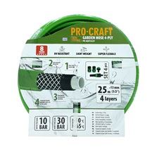 Hadice zahradní zelená 4-vrstvá 1/2" bal.25m s příslušenstvím Procraft PR-4GH1325F