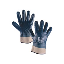 Rukavice celomačené v modrém nitrilu na blistru vel.10 JOKI