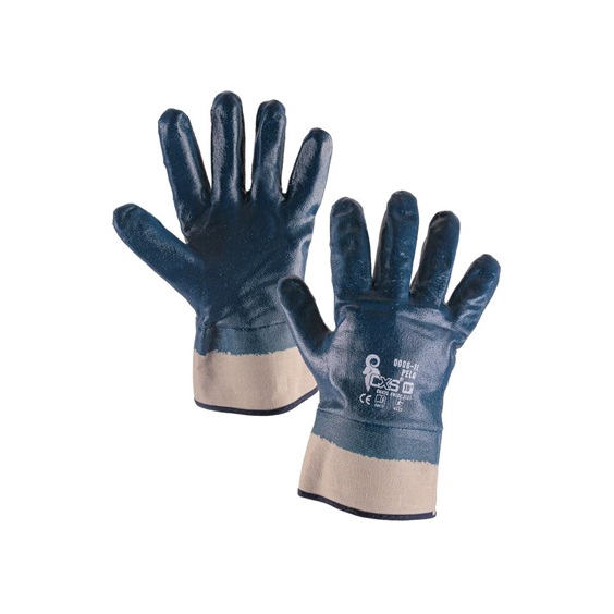 Rukavice celomačené v modrém nitrilu na blistru vel.10 JOKI