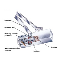 Zavírač GEZE TS2000 NV BC vel.2-4  bílý       bez  ramínka