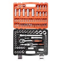 Sada nářadí Strend Pro S 210 108 dílů v kufru 1/4" + 1/2"