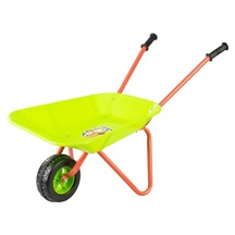 Kolečko zahradní dětské, zelené, plastová korba 76x38x43cm