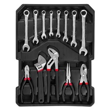 Sada nářadí Strend Pro S873, 117 dílná, v Alu kufru