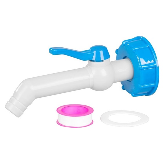 Ventil Strend Pro zahradní 3/4" 45° 193mm s redukci na IBC nádrž