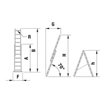 Žebřík dvoudílný univerzální 7511 AL 513cm/HOBBY/2x11 příček