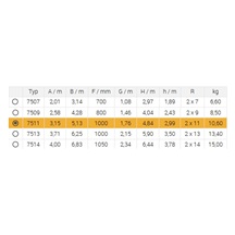 Žebřík dvoudílný univerzální 7511 AL 513cm/HOBBY/2x11 příček