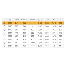 Žebřík jednoduchý 8108 AL 241cm/PROFI/1x8 příček