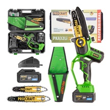 Pila řetězová AKU Procraft PKA32Li s pouzdrem 20V 1x4,0Ah Li-Ion lišty 152/203mm