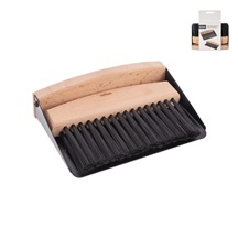 Smetáček+lopatka dřevo/kov mini s magnetem BLACK