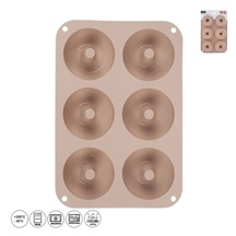 Forma silikon donuty 6 hnědá