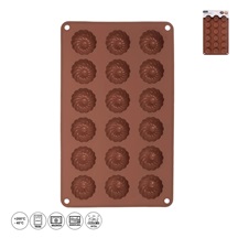 Forma silikon mini věnečky 18 hnědá