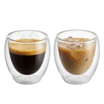 Pohár MagicHome Espresso na kávu,termo s dvojitou stěnou 90ml 2ks