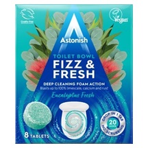 ASTONISH Tablety na čištění záchodové mísy Fizz & Fresh 8 ks - eukalyptus