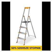 Schůdky AL 4 příčky MAX / 150kg  /  širší stupně
