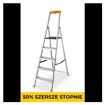 Schůdky AL 5 příčky MAX / 150kg  /  širší stupně