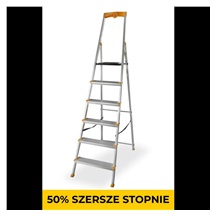 Schůdky AL 6 příčky MAX / 150kg  /  širší stupně