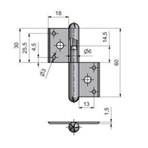 Závěs okenní     60 P Sur TKZ-Polná
