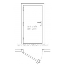 Závěs dveřní    100 L Sur TKZ-Polná