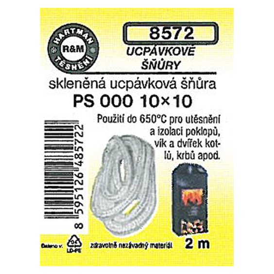 Šňůra skleněná ucpávková PS000 18x18/2m