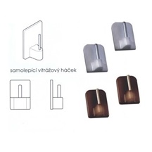 Háček vitrážový samolepící bílý