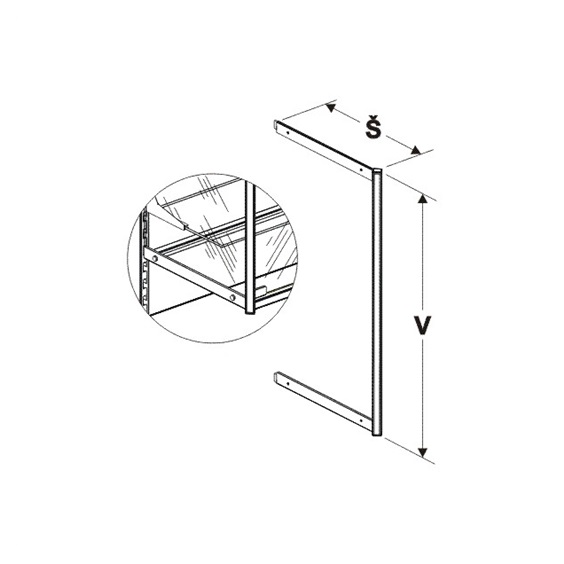 Nosník vys.vitríny 1000/1600