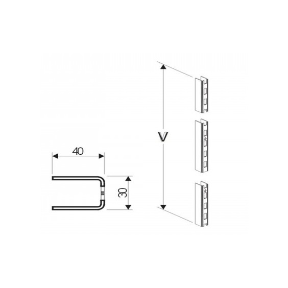 Stojina kotvená 30x30/2400
