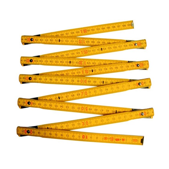 Metr dřevěný skládací 2m citrónPF