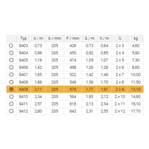 Schůdky Al 9  oboustranné FORTE 9409