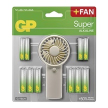 GP alkalická baterie SUPER AA 12 + AAA 12 + Fan BL akce