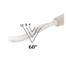 Dláto řezbářské rovné úhlové 12 8268 12        PROFI