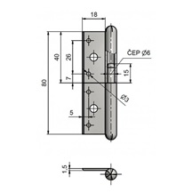 Závěs okenní 80x20 Zn bílý