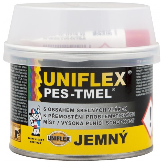 Tmel Uniflex PES-TMEL jemný tmel na kov, ocel, kámen, beton a dřevo, 200 g prodej od 18+