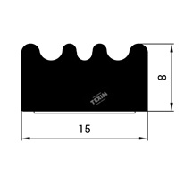 Těsnění Kronlist     15x8 bílé bal.50m
