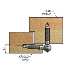 Závěs okenní třídilný 14x60  M8/34,5 Zn bílý