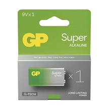 Baterie alkalická GP Super 6LF22 (9V), 1BL