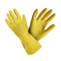 Rukavice latexové žluté   8" pro domácnost