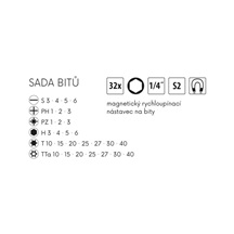 Sada bitů 33ks v plastu 18905