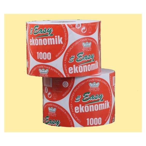 Papír toaletní 2vrstvý 1000 útržků bílý