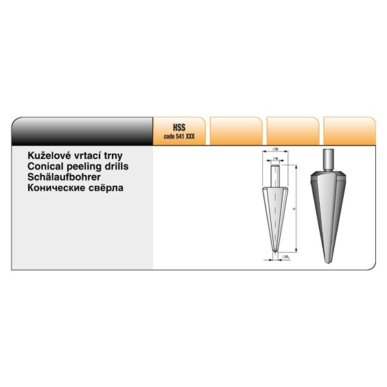 Trn kuželový vrtací 4/30 HSS